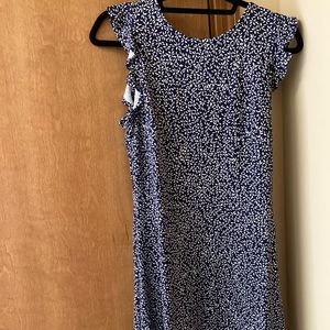 Old Navy Size Small Womens Dress- Navy Blue with white print